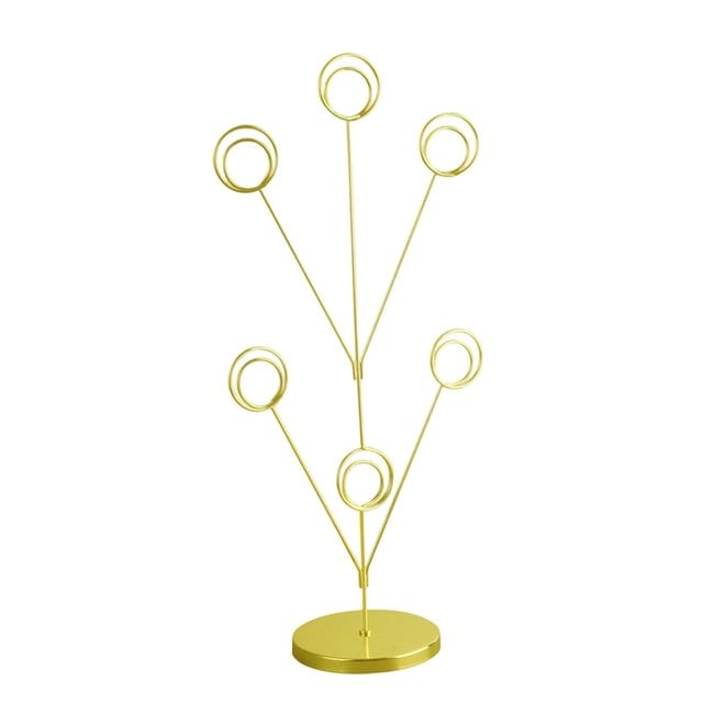 predolo 6 Branch Elegant Family Tree Picture Frame Holder Photo Tree Holder Clip Display Golden