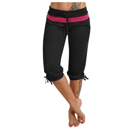 

dmqupv Womens Short Pajamas Set Pants Women s Fashion Trouser Solid Pants Chino Casual Short Pants Biker Shorts Women Set Black XX-Large