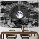 thumbnail image 2 of Tapiz de pared psicodélico CHAO 150 x 200 cm blanco y negro, 2 of 5