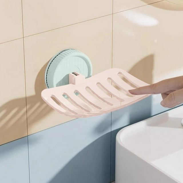 Almacenamiento y organización del baño, organizadores y almacenamiento de armarios, jabonera con ventosa de color caramelo, sin orificios, jaboneras de baño, jaboneras de pared estilo dopamina, jabone