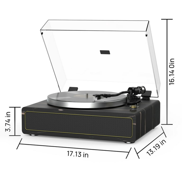 Record Player Vinyl Turntables with Built-in Speakers and USB  Play&Recording Belt-Driven Vintage Phonograph Record Player 3 Speed for  Entertainment