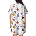 thumbnail image 6 of Haiem Rocket Planets Pattern Pajama Set for Women 2 Piece Lounge Set Short Sleeve Tops and Shorts Soft Sleepwear-Large, 6 of 7
