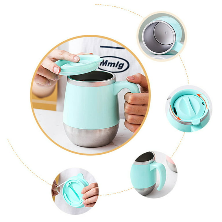  INIFLM Coffee Mug with Handle, Outdoor Water Mugs with Folding  Handles, Multipurpose Ergonomic Milk Tea Mug, Portable Water Cup with Lid  for Travel, Camping, Office, Outdoor. : Patio, Lawn & Garden
