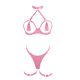 thumbnail image 5 of Gibobby Conjuntos de bragas de encaje Conjunto de Lencería de Malla, Elegante Conjunto de Lencería con Bordado de Bloques de Color Ajustable para Mujer para Luna(Rosa, G), 5 of 5