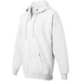 thumbnail image 3 of Hanes Ultimate Cotton Adult Fleece Full-Zip Hoodie , S, White, 3 of 6