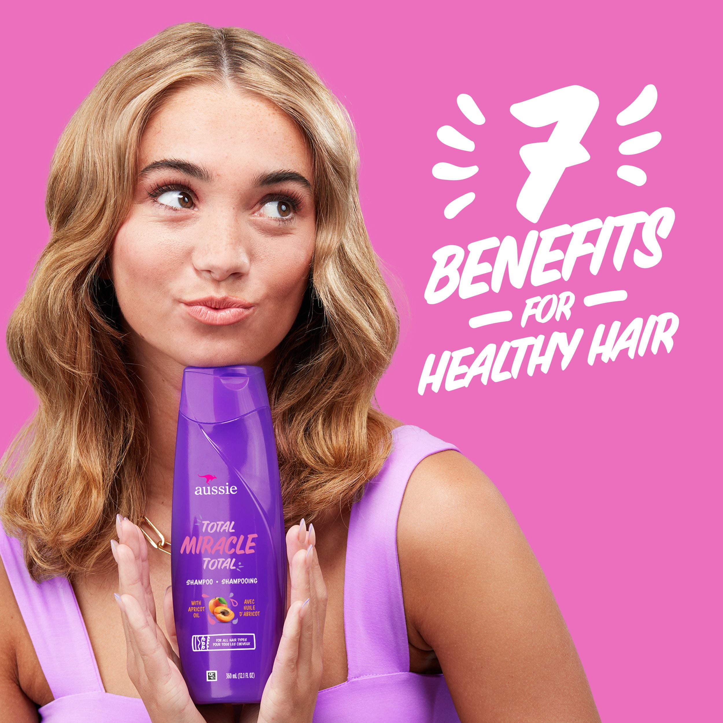 Aussie Paraben-Free Total Miracle Shampoo w/ Apricot & Macadamia For Hair Damage