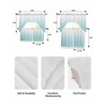 thumbnail image 5 of Aqua Ombre Stripe Swag Kitchen Curtains Sets for Windows 24 Inch Length, Modern Abstract Art Gradient Striped Short Window Curtain Panels Swags Valances and Tiers 3 Piece Set for Cafe/Dining Room, 5 of 5