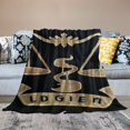 thumbnail image 2 of Orinice Libra Emblem Ribbon Warm Lightweight Blanket Soft Fleece Blankets for All Seasons, Living Rooms Sofa Decor Cow Gifts, Long-Lasting Blanket 40x50in, 2 of 6