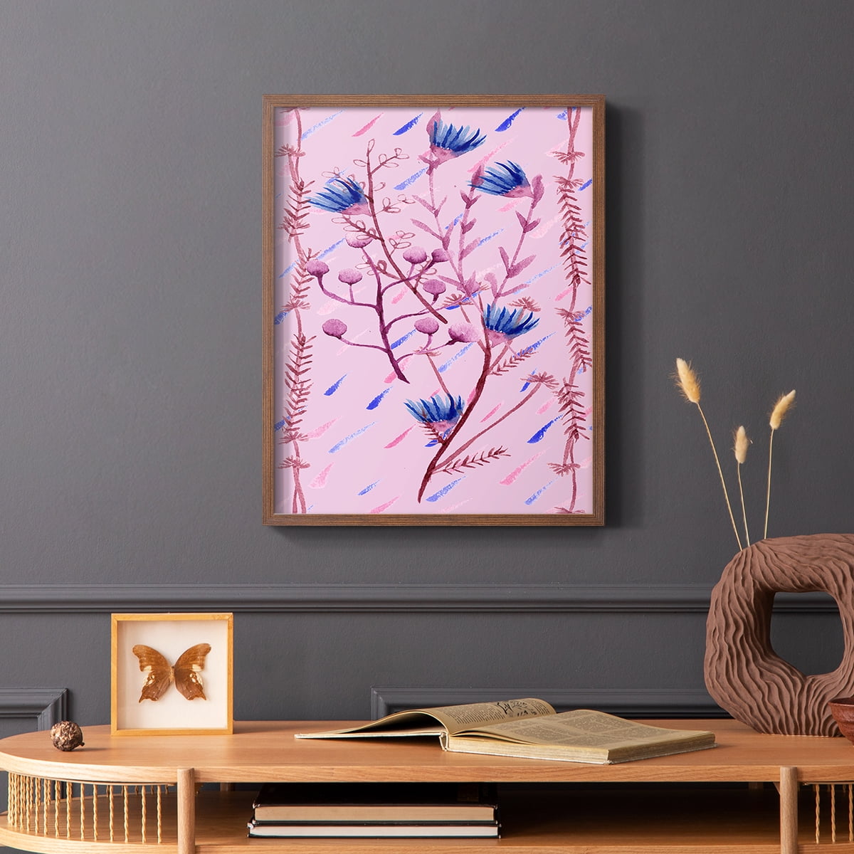 XO Collection B Framed Print - Solid Wood in Single Picture Frame Solid Wood 2 Framed Print