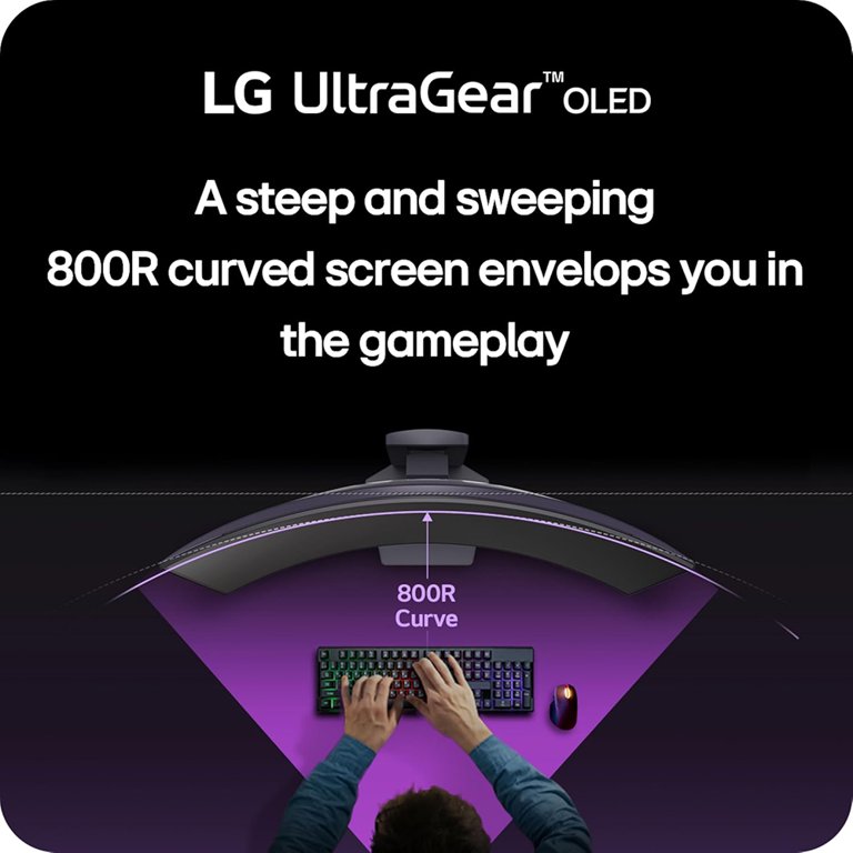 LG, 34 inch UltraGear Gaming Monitor, 1440p 240Hz OLED, Curved