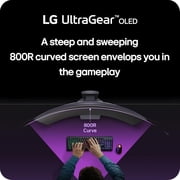 LG 34 inch UltraGear 1440p 240 Hz OLED 800R Curved Gaming Monitor