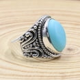 thumbnail image 6 of Earth Gems Jewelry Arizona Turquoise Ring Sterling Silver Ring Men's Ring Statement Ring Bohemian Ring for Men's, 6 of 6
