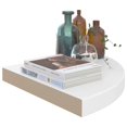 thumbnail image 6 of vidaXL Floating Corner Shelf Oak 9.8"x9.8"x1.5" MDF, 6 of 6