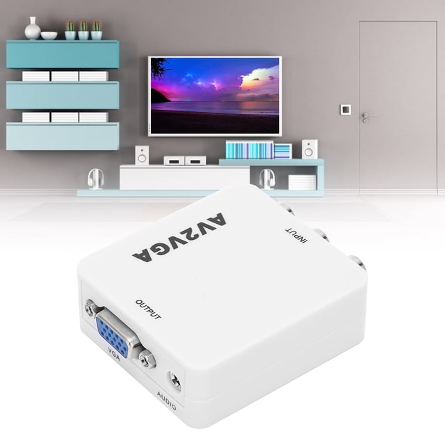 Para AV A VGA Conveter, Av Entrada y Salida VGA VGA VGA Video de Video Detectar Auticamete Plug and Play para AV A VGA Conveter