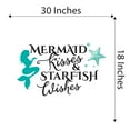 thumbnail image 4 of Mermaid Kisses And Starfish Wishes Mermaids Vibes Seahorse Statfish Princess Fish Starfish Queen Sweet Dreams Bedtime Unicorn Lovely Dream Holiday Decorating Wall Decal Sticker - Size: 30 In X 18 In, 4 of 5