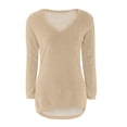 thumbnail image 4 of Coerni Unisex Kids and Toddlers' Cotton V-Neck Sweater Long Sleeve Fuzzy Furry Blouse Girls Fall Warm Sweatshirt Tops, 4 of 5