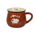 thumbnail image 1 of Bewildely Taza de agua de cerámica con patrón de animales, tazón de desayuno, vaso grande para el vientre, taza de café resistente al calor con asa de Utensilios de cocina Color café Bewildely HA081330-04, 1 of 6