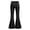 Black, variant on School Uniform for Girls High Elastic Slim Fit Striped Print Flared Trousers Breathable Back-To-School Girls' Pants 5-6 Years