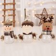 thumbnail image 4 of Injueey Tarro de dulces de Navidad para niños, Santa Claus, muñeco de nieve, alce, caja de almacenamiento, muñeco de peluche, botella de plástico de Kits de decoración para fiestas Papá Noel Injueey HA007864-01, 4 of 6