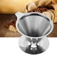 thumbnail image 4 of Reusable Coffee Filter 304 Stainless Steel Cone Coffee Filter Baskets Mesh Strainer Pour Over Coffee Dripper With Stand Holder NEW, 4 of 9
