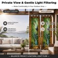 thumbnail image 4 of Green Bamboos Outdoor Curtains for Patio, Open Window Garden Pavilion Serene Stone Bridge Waterproof Outside Curtains Privacy Blackout Curtain for Porch Pergola Cabana, 2 Panel 54W x 84L Inch, 4 of 9