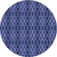 thumbnail image 1 of Ahgly Company Tapis Rond Lavable en Machine Intérieur Transitionnel Bleu, 6 Pieds Rond, 1 of 7