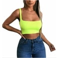 thumbnail image 1 of Top Sans Manches Femme Été Dame Bandeau Extensible Crop Top, 1 of 5