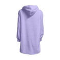 thumbnail image 5 of HAPIMO Sales Women's Cozy Knit Set 3-Piece Outfits Fuzzy Fleece Warm Hooded Cardigan Crop Top Shorts Set Warm Pajamas Loungewear Purple XXXL, 5 of 6