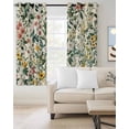 thumbnail image 2 of Vintage Plant Blackout Curtains 84 Inch Length Pastoral Pink Flower Leaf Retro Style Thermal Insulated Window Curtain Window Drapes 2 Panels for Bedroom Living Room 42"Wx84"L, 2 of 9