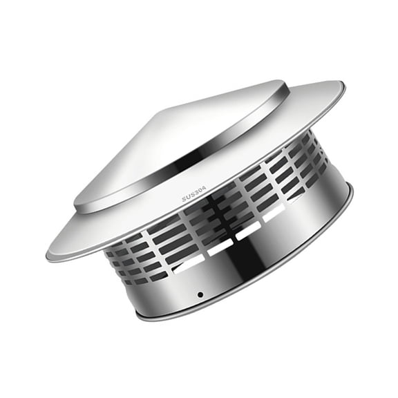 Round Chimney Caps Stainless Steel Fireplaces Vent Cover Chimney Cover with Screen Exhaust Caps Rustproof Vent Cover