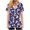 Purple#1, variant on Tnhcen Women's Summer Floral Print V-Neck Button-Up Shirts - Short Sleeve Casual Daily Tops | Plus Size Friendly S-3XL | Versatile Floral Tops for Women