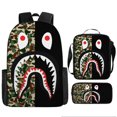 thumbnail image 1 of Camouflage Color Matching Shark Student Schoolbag Digital Printing Large Capacity Cartoon Anime Backpack, 1 of 2