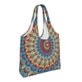 thumbnail image 2 of Wukai Round Mandala Sturdy and Stylish Reusable Canvas Tote Bag: Eco-Friendly, Heavy-Duty Grocery Shopping Bag with Reinforced Handles, 2 of 7