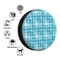 thumbnail image 4 of Yiaed blue plaid Snowflake Print Print Tire Wheel Cover, tire covers for trailers,rv wheel covers,rv tire covers, camper tire covers,tire covers for cars-14 inch, 4 of 6