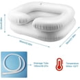 thumbnail image 3 of Lavar el cabello en la cama Lavabo inflable seguro, Lavabo de champú inflable para personas mayores discapacitadas Embarazo Paciente posquirúrgico Inflado Seguro Cómodo, 3 of 5