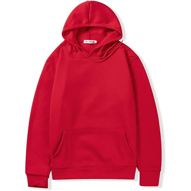 Xishao Sudadera con Capucha para Hombre Y Mujer, Suéter Informal De Marca , Color Sólido, Tops, Rojo 2XL Rojo 2XL Xishao ropa