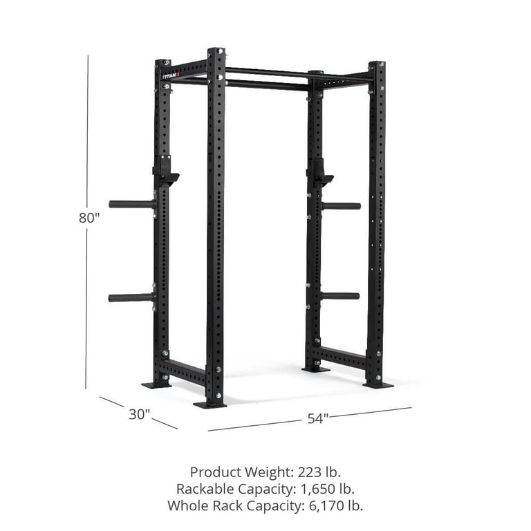 Titan Fitness X 3 Series Tall Bolt Down Power Rack with Weight Holders 24 in. Depth Walmart