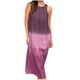 thumbnail image 2 of Puntoco Vestido De Manga Corta Con Cuello En V, Vestido Informal Sin Mangas Con Abertura Suelta Y Degradado Para Mujer, Color Morado M, 2 of 6