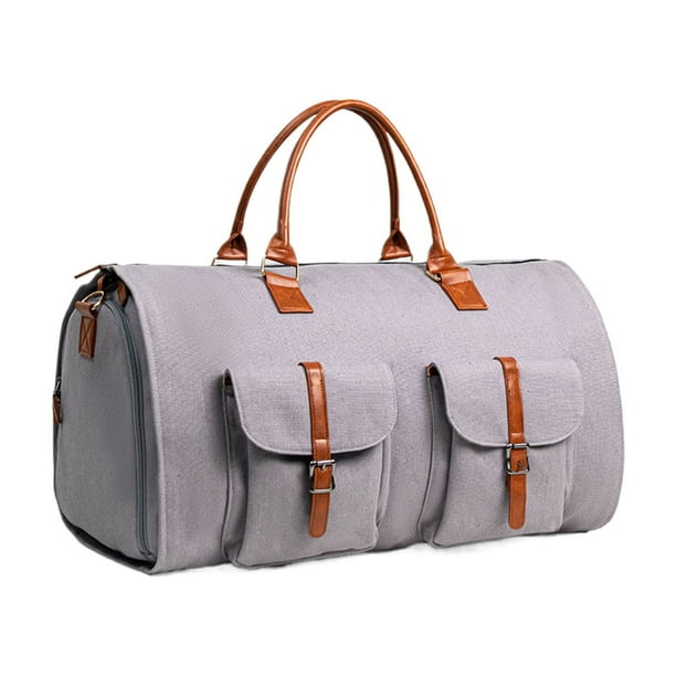 Sonducket Maleta colgante 2 en 1 para viajes de negocios, materiales impermeables y resistentes al desgaste, Convertible Envolturas para manijas de equipaje Gris