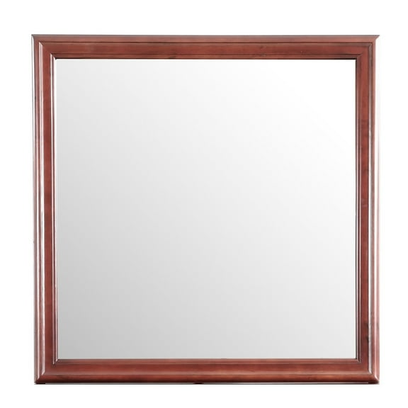 38 in. x 38 in. Classic Square Wood Framed Dresser Mirror