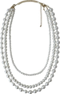 Time and Tru 26" Interchangeable Faux Pearl Necklace for Women