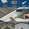 thumbnail image 3 of Gutter Guard, Leaf Guards for Gutters, 5 Inch Width/ 6 Inch Width, 0.275'' Hole Diameter & 0.02'' Thick Fits Any Roof or Gutter Type, Gutter Guards, 3 of 8