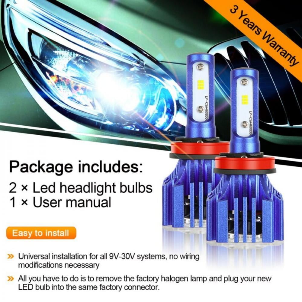 2 Pack Bright White H11 LED Headlight Bulb H8 H9 Headlights Bulbs Conversion Kit 35W 6000K 8000LM LED Fog Light Bulb All-in-One Headlight Bulbs Replacement 1 Year Warranty 2 Pack Bright White H11 LED Headlight Bulb H8 H9 Headlights Bulbs Conversion Kit 35W 6000K 8000LM LED Fog Light Bulb All-in-One Headlight Bulbs Replacement 1 Year Warranty