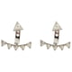 thumbnail image 1 of Fiudx Ofertas flash del día solo en línea Pendientes de diamantes personalidad Hojas Hermosos pendientes de malla irregular, 1 of 1
