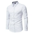 thumbnail image 1 of Blusa y camisa de manga larga con cuello vuelto para hombre, blusa informal de moda con cuello vuelto y botones, blusa de manga larga para hombre, 1 of 7