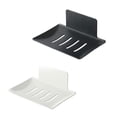 thumbnail image 1 of Wall Mounted Soap Dish, Self Adhesive Stainless Steel Shower Soap Dish, Bathroom Kitchen Soap Dish (Silver, Black), 1 of 5