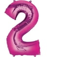 thumbnail image 5 of Frozen 2 Party Supplies 2nd Birthday Elsa, Anna and Olaf Balloon Bouquet Decorations - Pink Number 2, 5 of 7