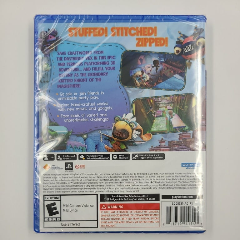 Sony PlayStation 5 Game - Sackboy: A Big Adventure, Rated E for
