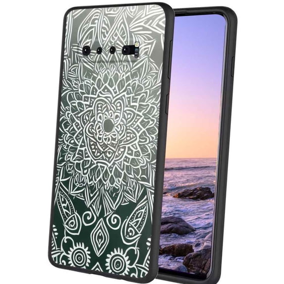 Compatible with Samsung Galaxy S10+ Plus Phone Case, Mandala-110 Case Men Women, Flexible Silicone Shockproof Case for Samsung Galaxy S10+ Plus