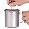 thumbnail image 5 of Titanium Coffee Cup Mug French Press Pot Coffee Maker with LidCamping Cooking Pot, 5 of 6